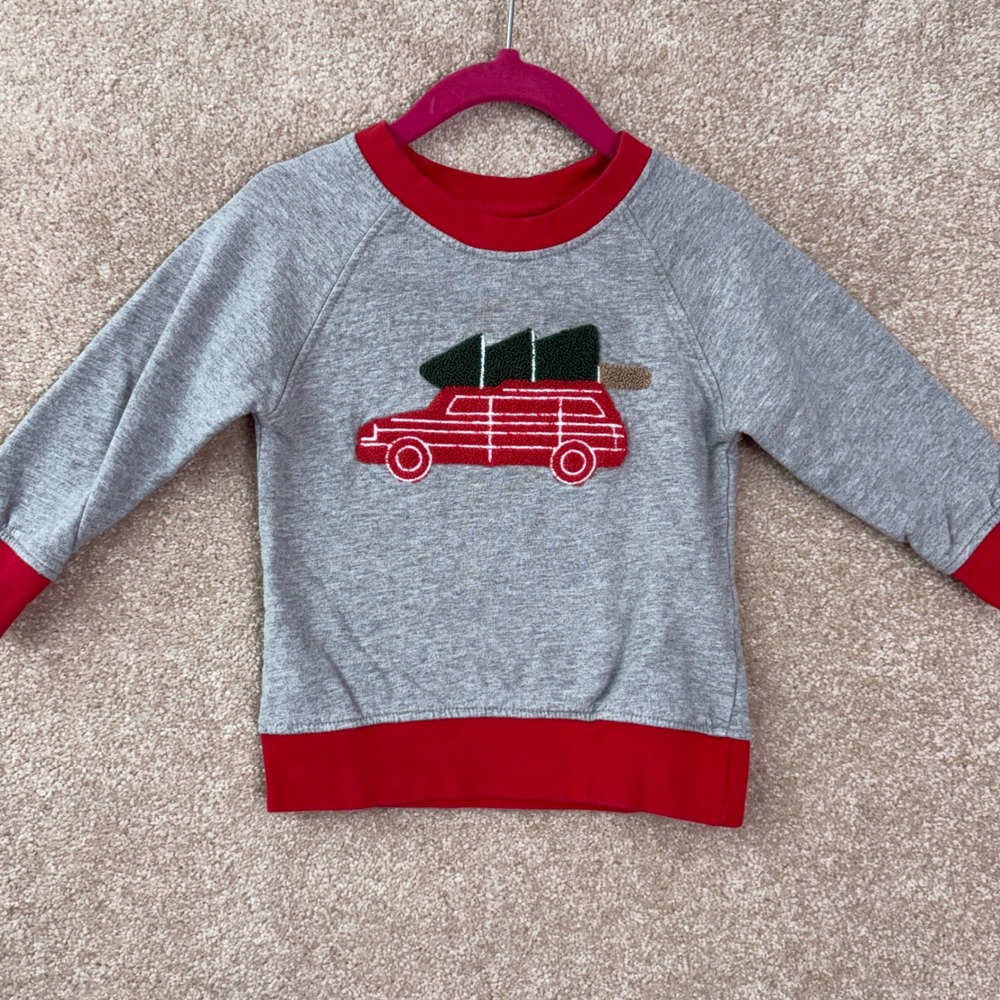 MONICA + ANDY Sweatshirt Kid's 12-18M Organic Cotton Christmas Holiday Winter